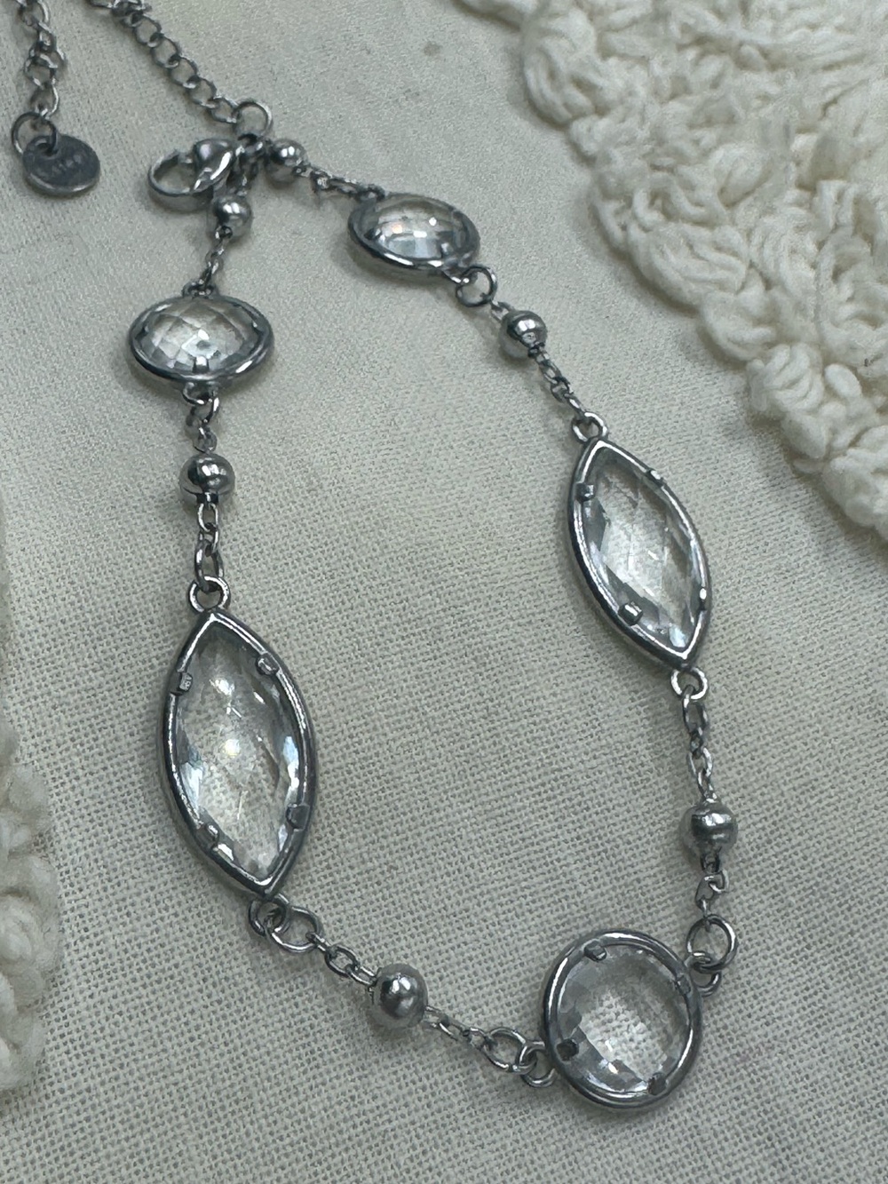 Women’s Silver Rhinestone Stainless Steel Bracelet